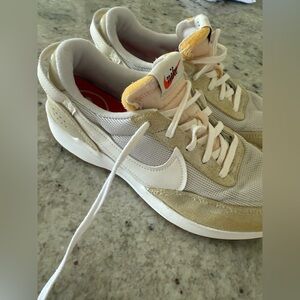 Nike Cream and White Athletic Shoes